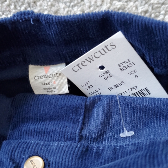 Crewcuts girls corduroy button front Mini skirt, 4, blue - Picture 6 of 7